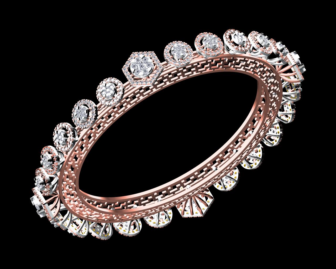 AD17758 — Single Line Bangles jewellery CAD design (JCD/STL)