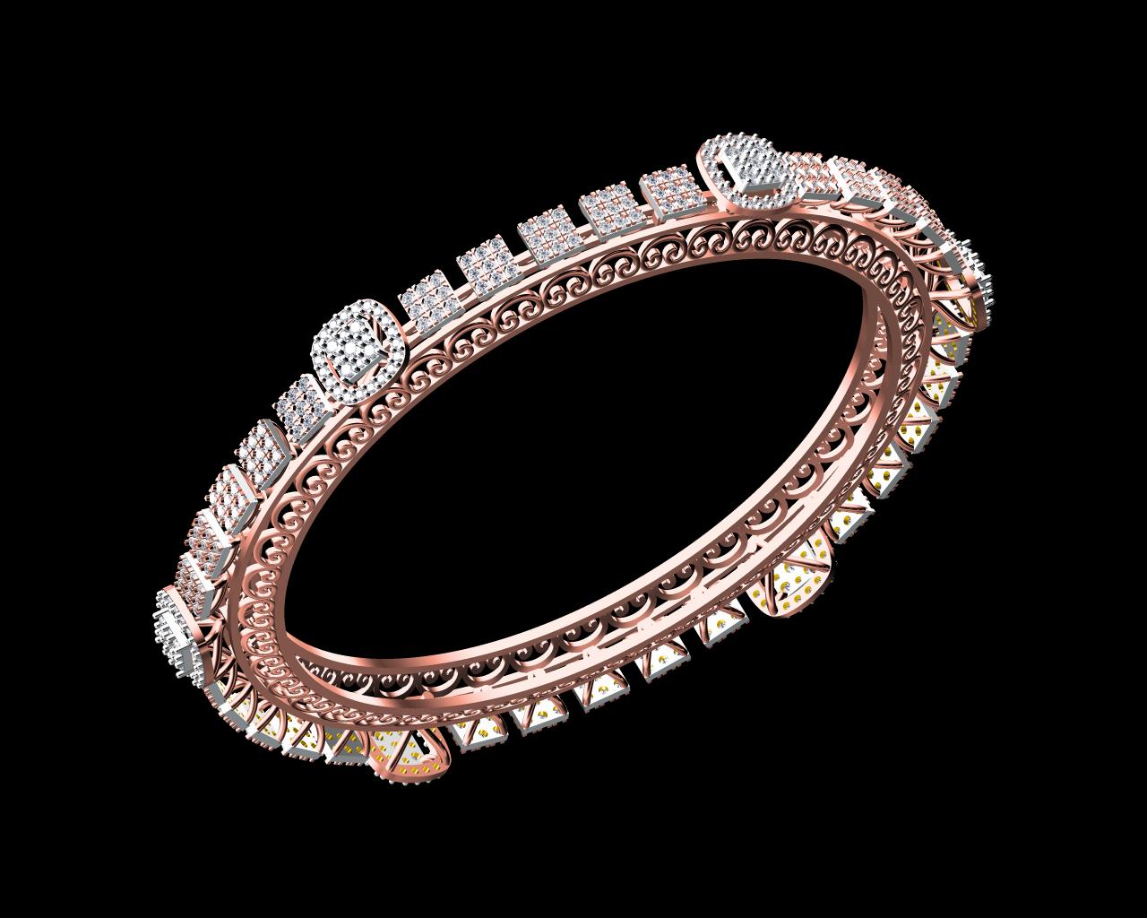 AD17759 — Single Line Bangles jewellery CAD design (JCD/STL)
