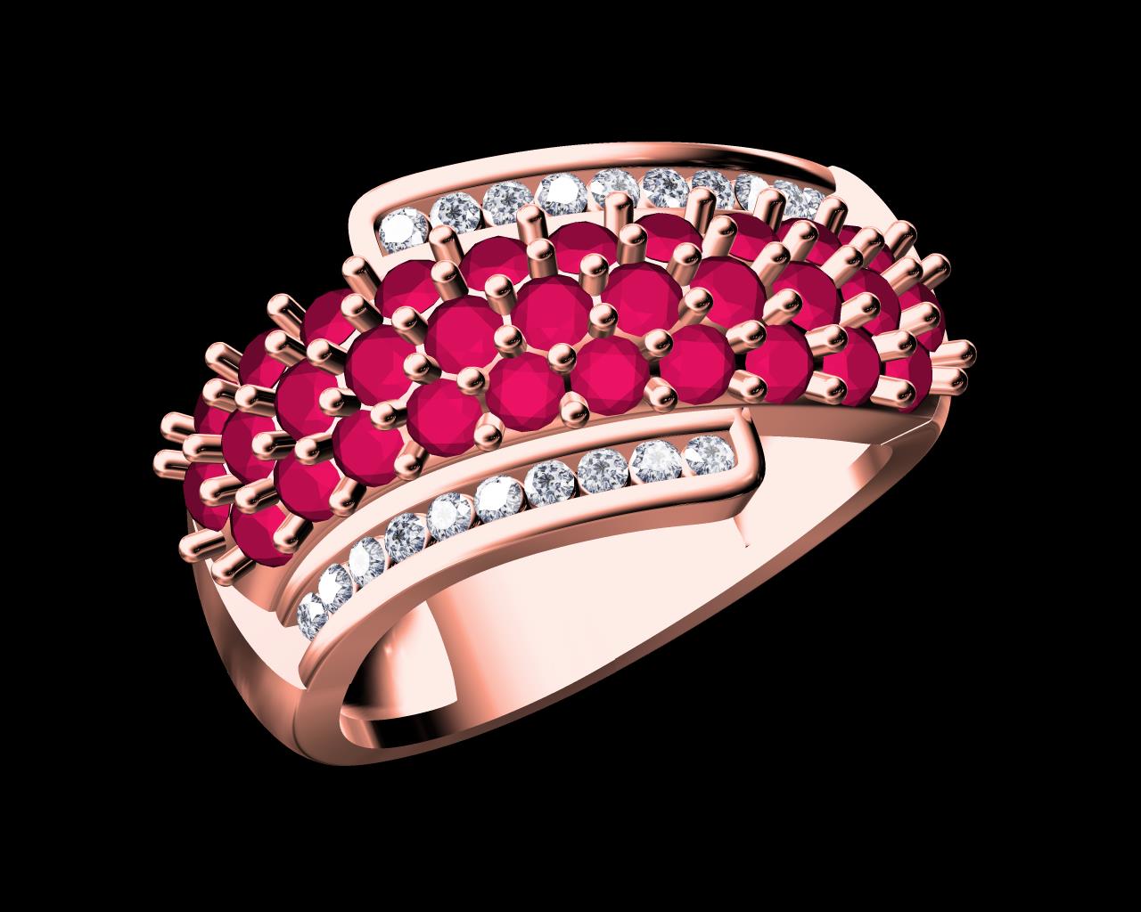 AD17841 — Ladies Rings jewellery CAD design (JCD/STL)
