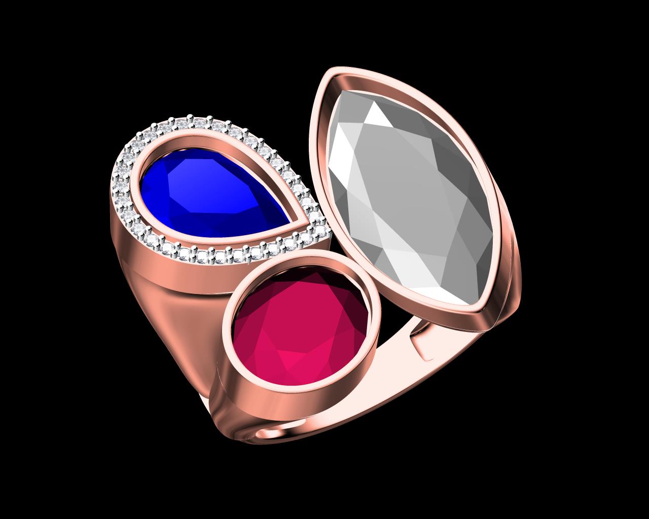 AD17849 — Ladies Rings jewellery CAD design (JCD/STL)
