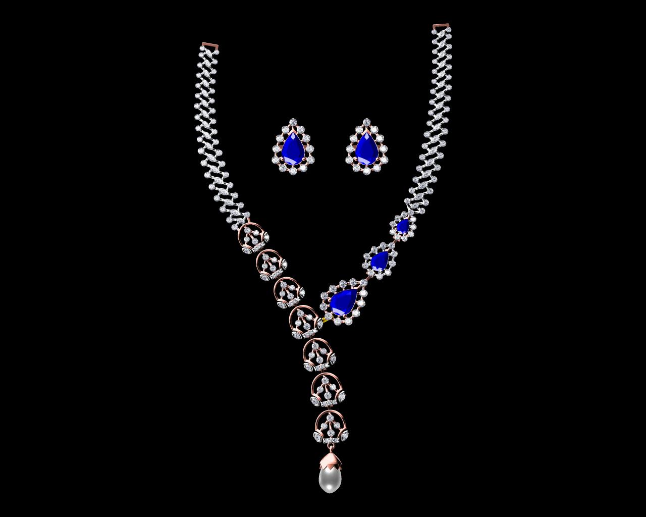 AD18086 — Necklace Sets jewellery CAD design (JCD/STL)