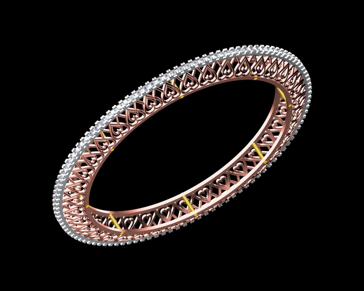 AD18016 — Single Line Bangles jewellery CAD design (JCD/STL)