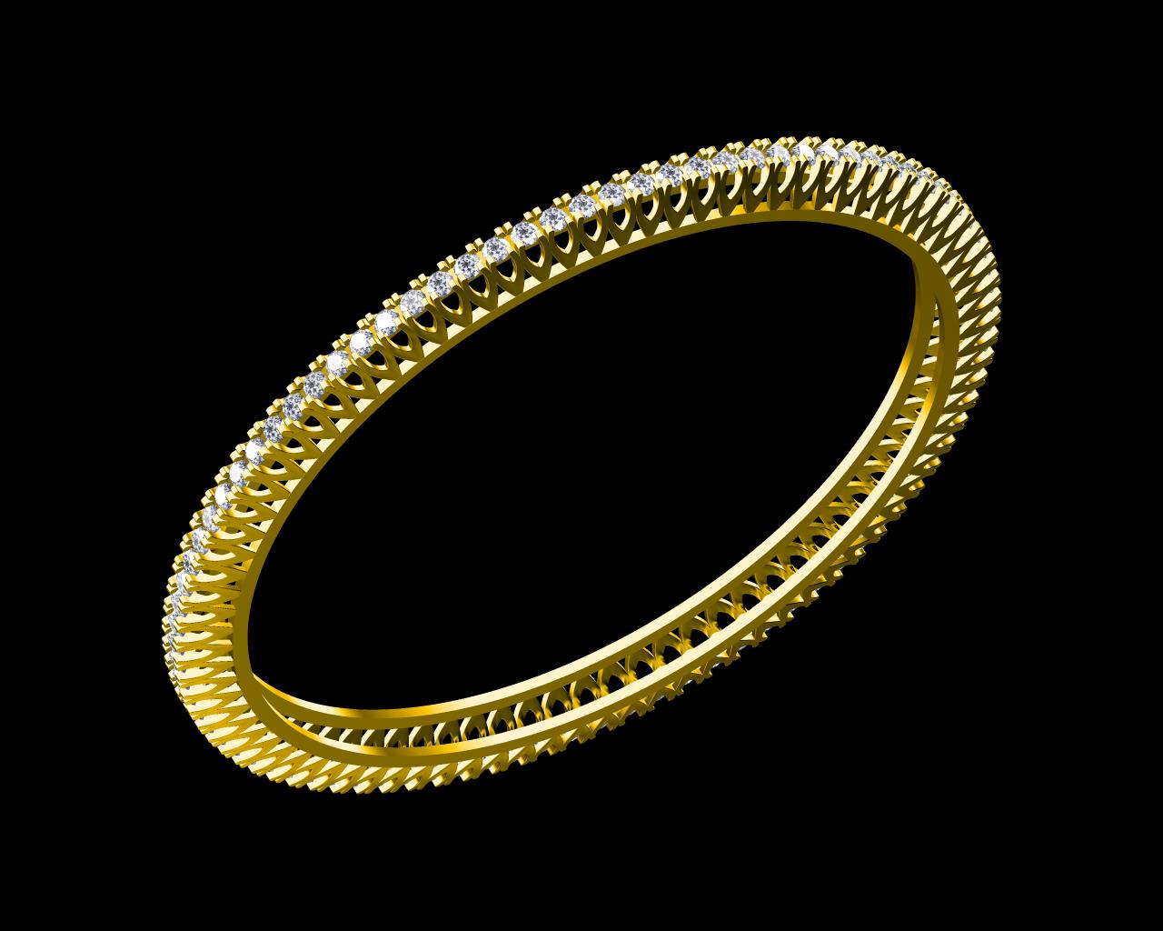 AD18044 — Single Line Bangles jewellery CAD design (JCD/STL)