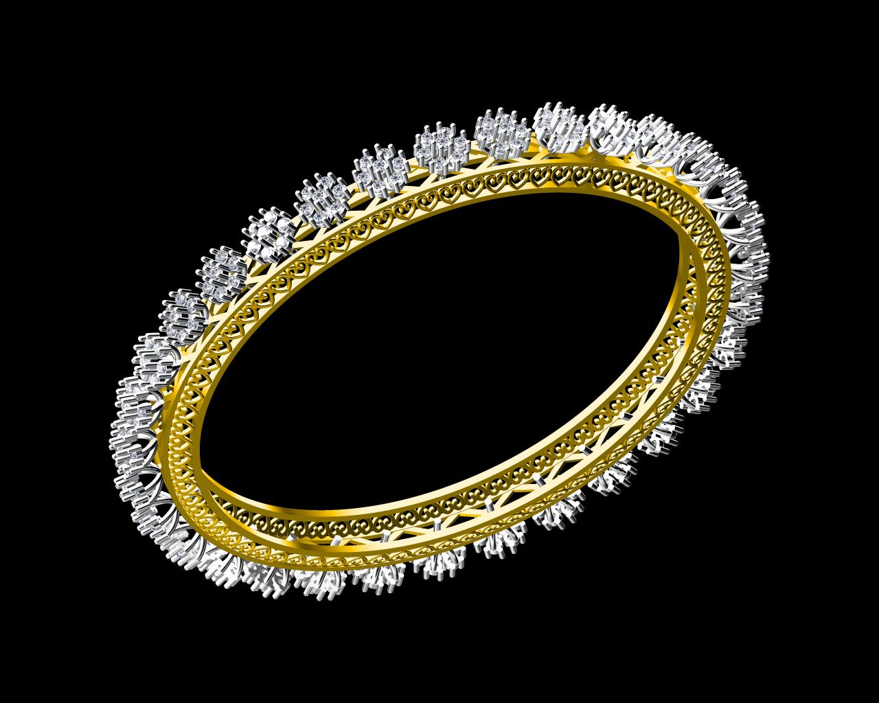 AD9933-ALT — Single Line Bangles jewellery CAD design (JCD/STL)